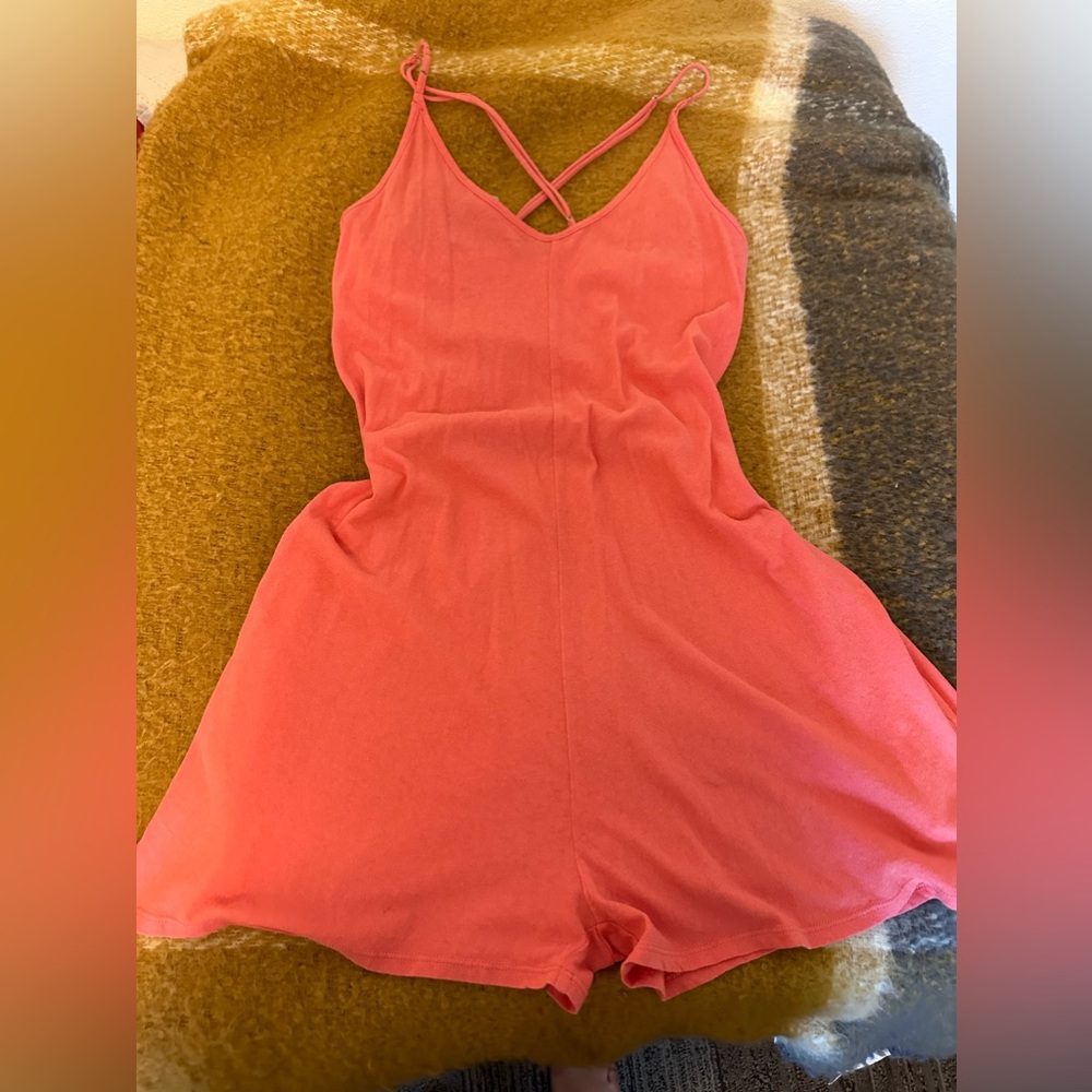 Women’s size small romper peach romper errant brand